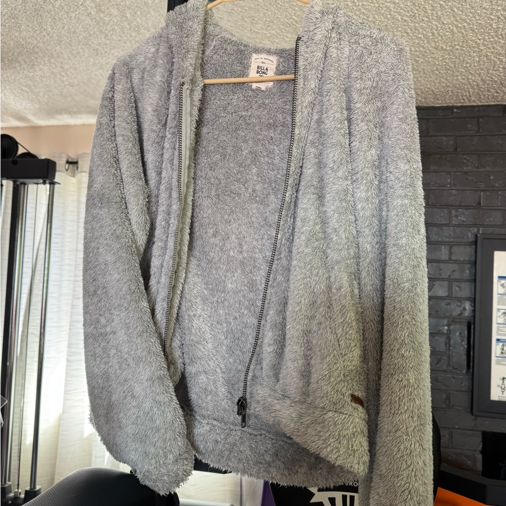 Billabong Gray Cardigan Sweater Soft Knit Casual